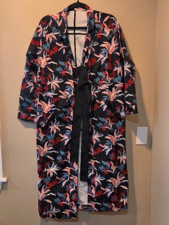 Jackets & Blazers - Vintage Specialty Boutique Nylon Kimono Trench Style Duster Coat